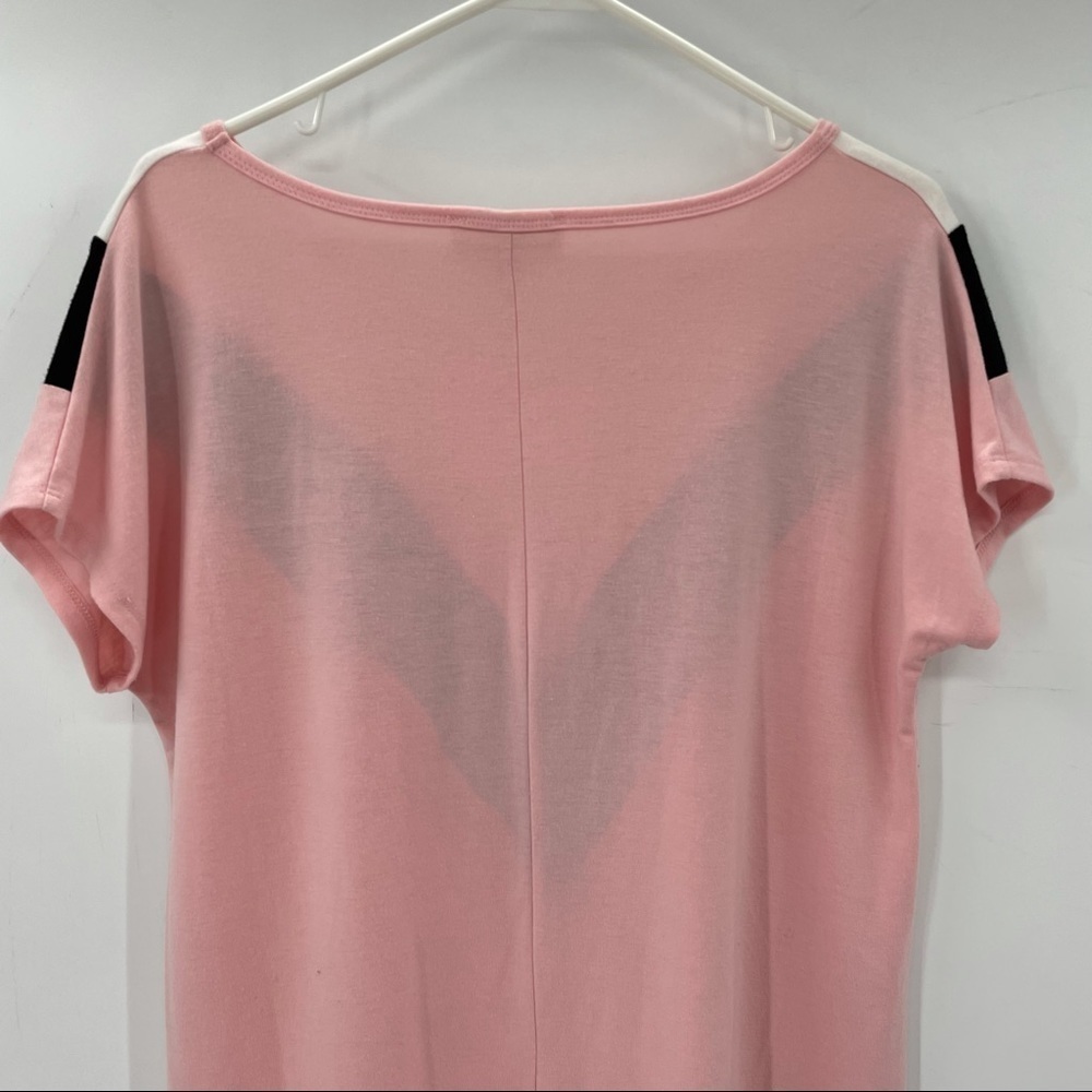 Zenana Pink, White & Black Tee Shirt - Picture 6 of 8
